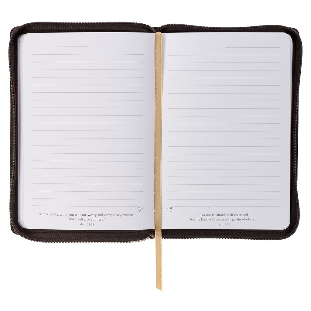Journal Man of God Honey Brown/Espresso Classic Zip