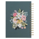Journal Love The Lord Teal Floral Wirebound