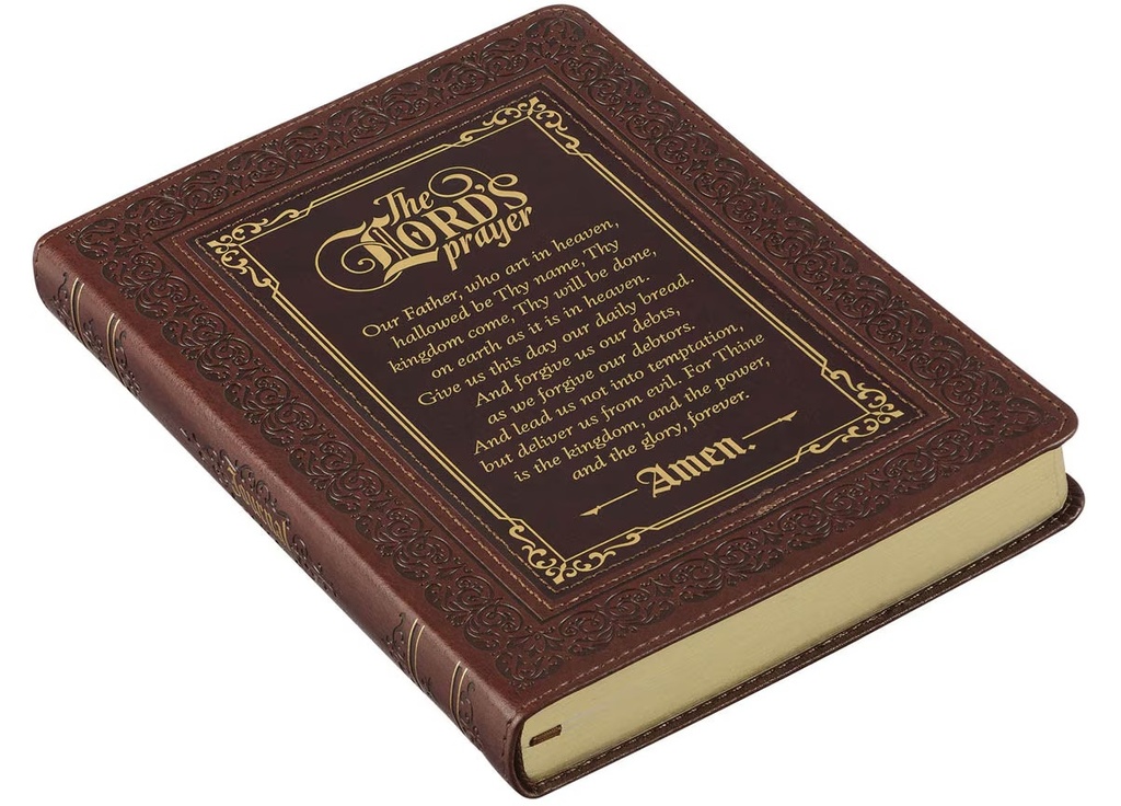 Journal Lord's Prayer Brown Faux Leather