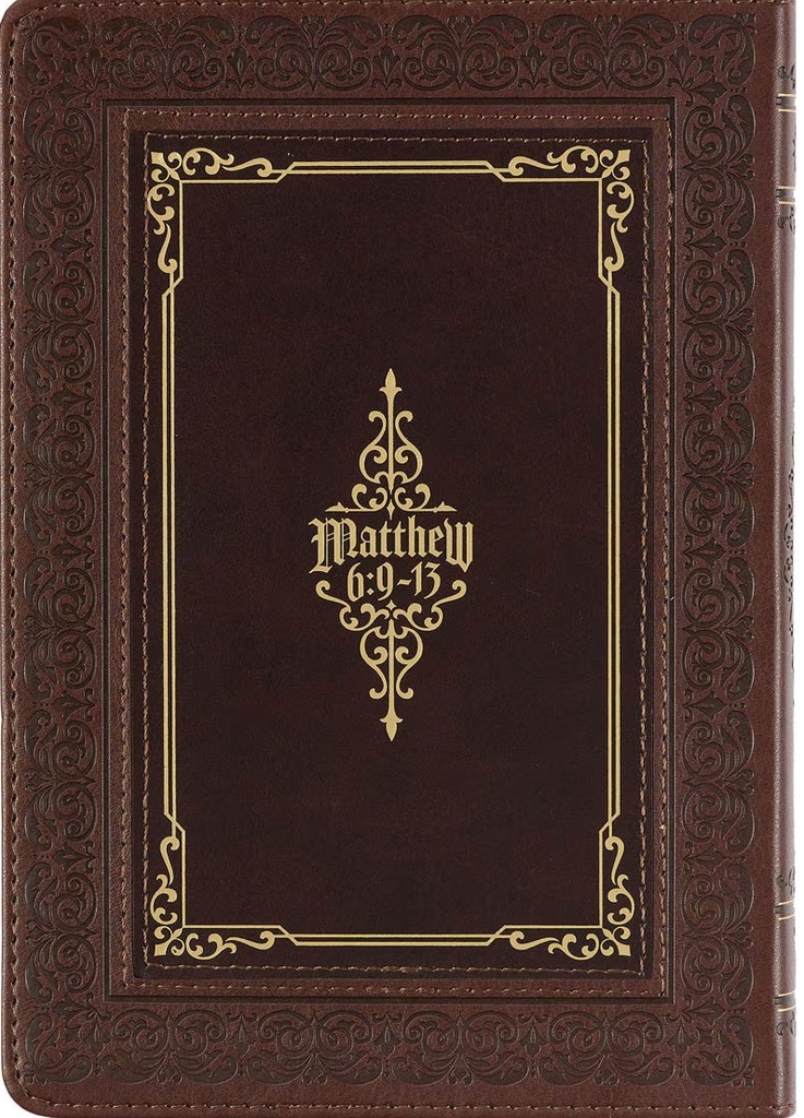Journal Lord's Prayer Brown Faux Leather