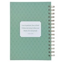 Journal Love Is Patient Green Wirebound