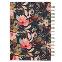 Journal I Know The Plans Floral Black Wirebound