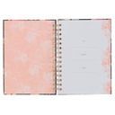 Journal I Know The Plans Floral Black Wirebound