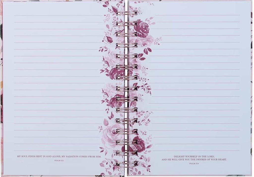 Journal I Know The Plans Pink Flowers Wirebound