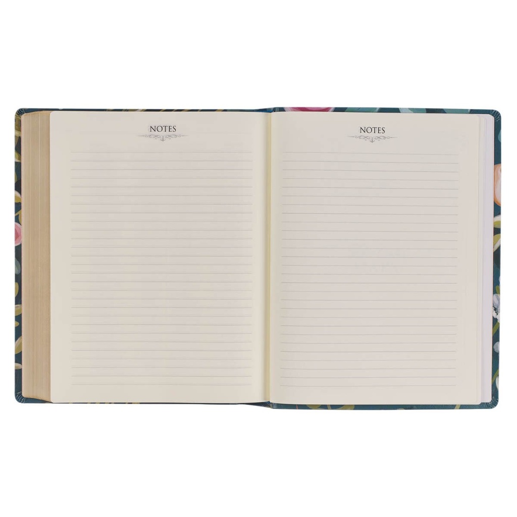 KJV Notetaking Large Print Love The Lord Teal Floral (01/25)