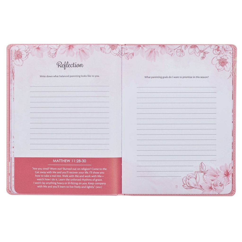 Journal Prayerful Parenting Pink Faux Leather