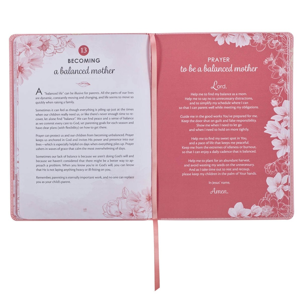 Journal Prayerful Parenting Pink Faux Leather