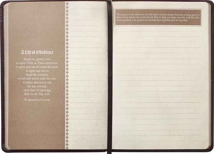 Journal Prayer Luxleather Dark Brown