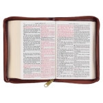 KJV Compact Bible Large Print Burgundy Zip