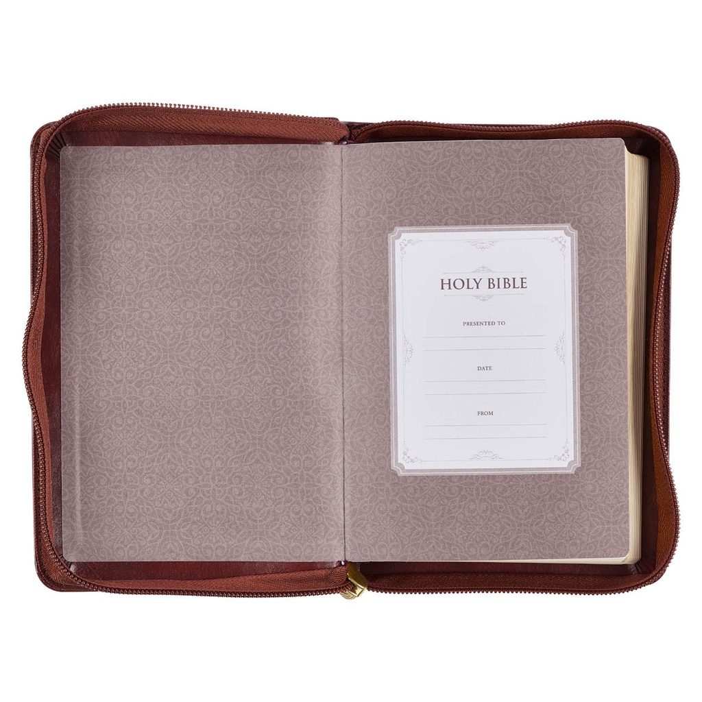 KJV Compact Bible Large Print Burgundy Zip