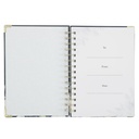 Journal Strength & Dignity Black/White Flowers