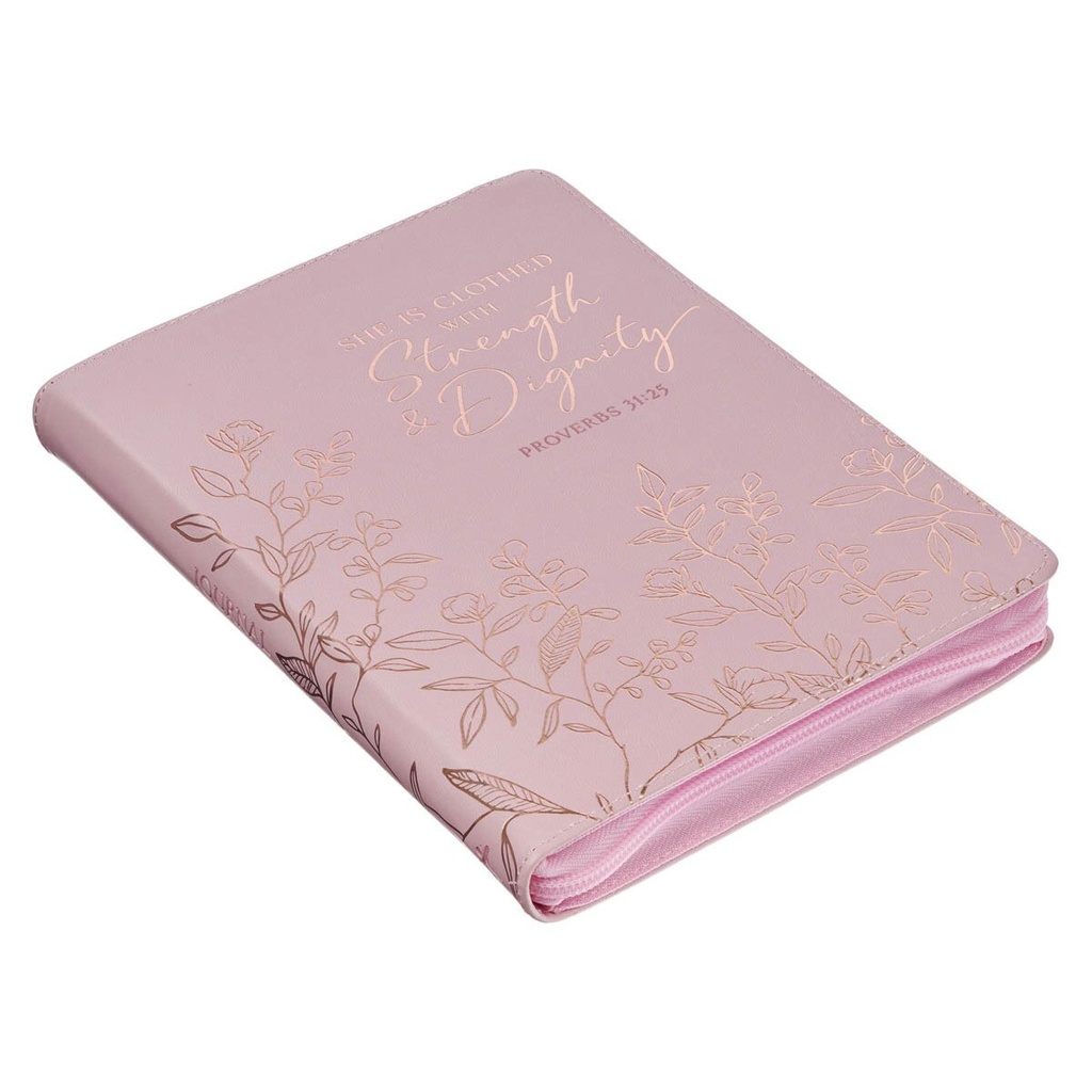 Journal Strength & Dignity Pink Faux Leather Classic 