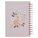 Journal Strength & Dignity Pink Floral Wirebound 