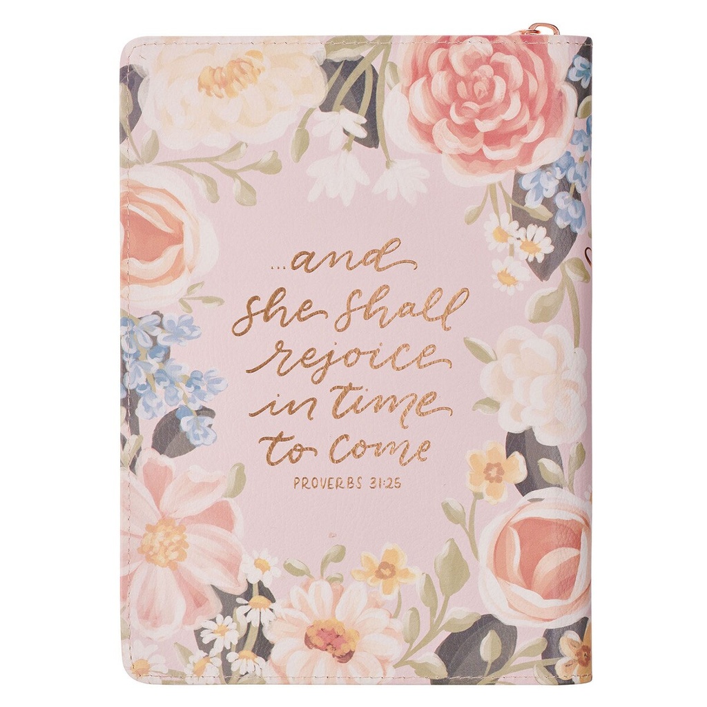 Journal Strength & Honour Pink Floral Zip (01/25)