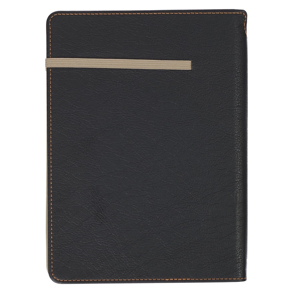 Journal Trust In The Lord Black & Sand w/Pen Holder