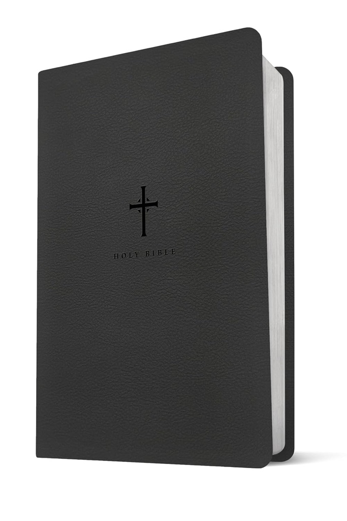 NLT Bible Large Print Premium Value Thinline Filament Blac