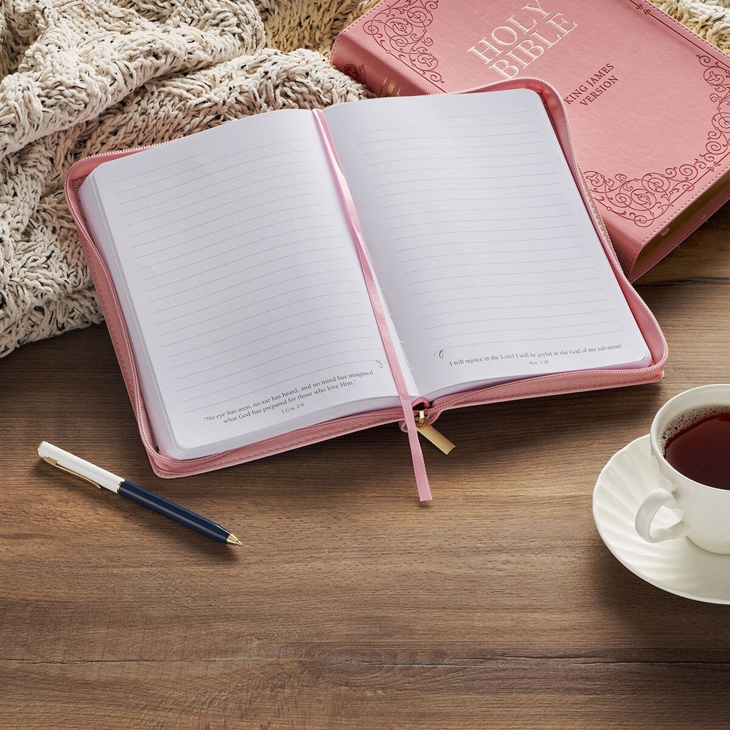 Journal Under His Wings Pink Zip (01/25)