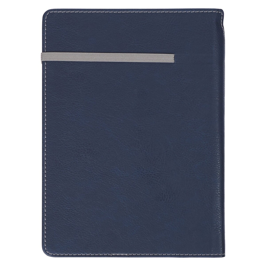 Journal Walk By Faith Navy/Grey Classic w/Pen Holder