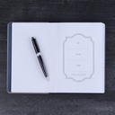 Journal Walk By Faith Navy/Grey Classic w/Pen Holder
