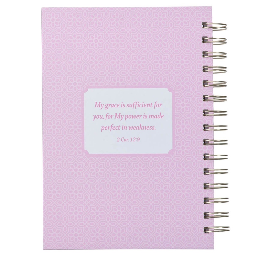 Journal Wirebound My Grace 2 Cor. 12:9 Pink