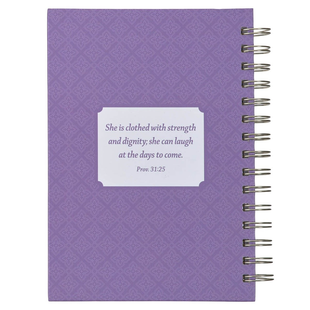 Journal Wirebound Strength and Dignity Purple