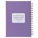 Journal Wirebound Strength and Dignity Purple
