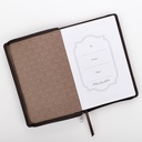 Journal W/Zipper Be Strong Josh 1:9 LuxLeather