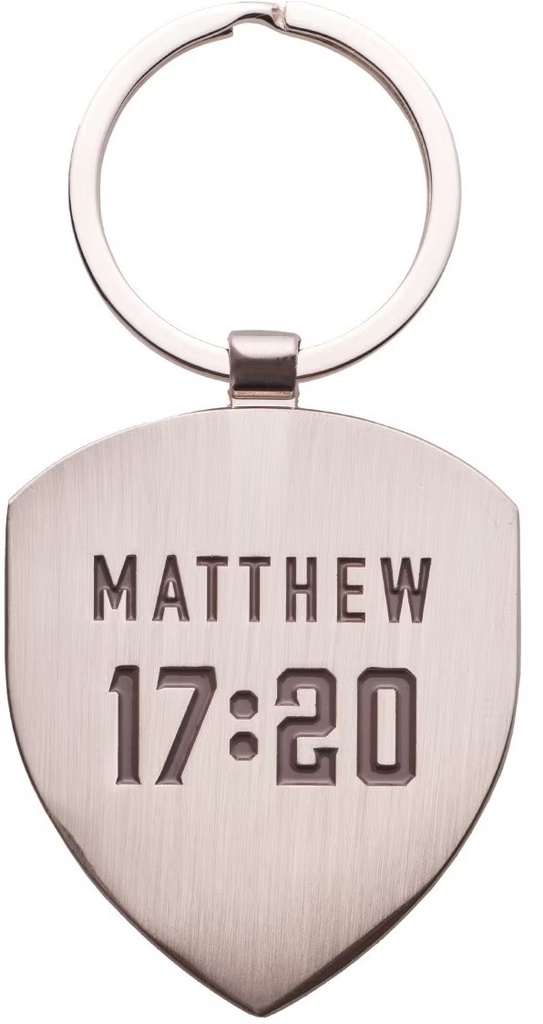 Keyring Faith Mountains Grey Metal