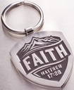 Keyring Faith Mountains Grey Metal