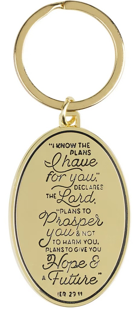 Keyring Hope & A Future Oval Metal