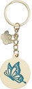 Keyring Live By Faith Purple Metal
