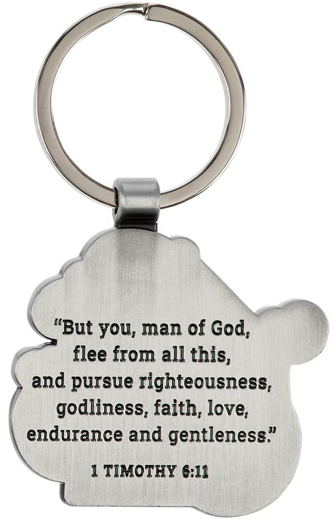 Keyring Man of God 1 Tim 6:11 Metal