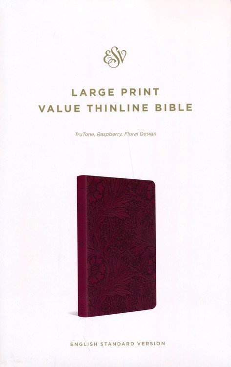 ESV Value Thinline Bible Large Print Raspberry Floral