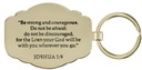 Keyring Strong & Courageous Blue Metal (02/25)