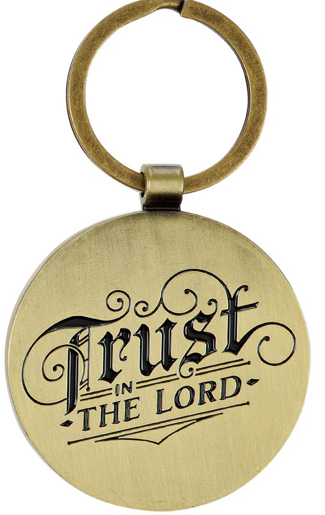 Keyring Trust In The Lord Prov 3:5 Metal Round