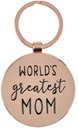 Keyring Worlds Greatest Mom Peach Floral (02/25)