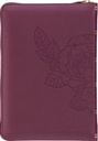 KJV Compact Bible Burgundy Debossed Zip