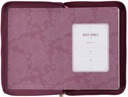 KJV Compact Bible Burgundy Debossed Zip