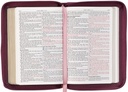 KJV Compact Bible Burgundy Debossed Zip