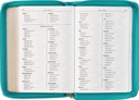 KJV Compact Bible Teal Debossed Zip