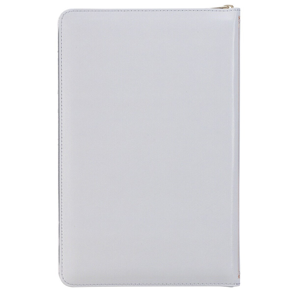 KJV Deluxe Gift Bible White Floral Zip  Index