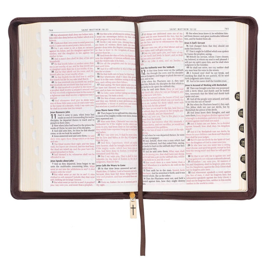 KJV Deluxe Gift Brown Lion Luxleather Index