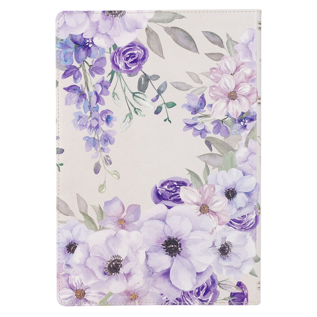 KJV Giant Print Full Size Bible White Floral Gold Foil (08/2