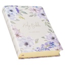 KJV Giant Print Full Size Bible White Floral Gold Foil (08/2