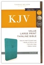 KJV Value Thinline Bible Large Print Teal Imitation Leather