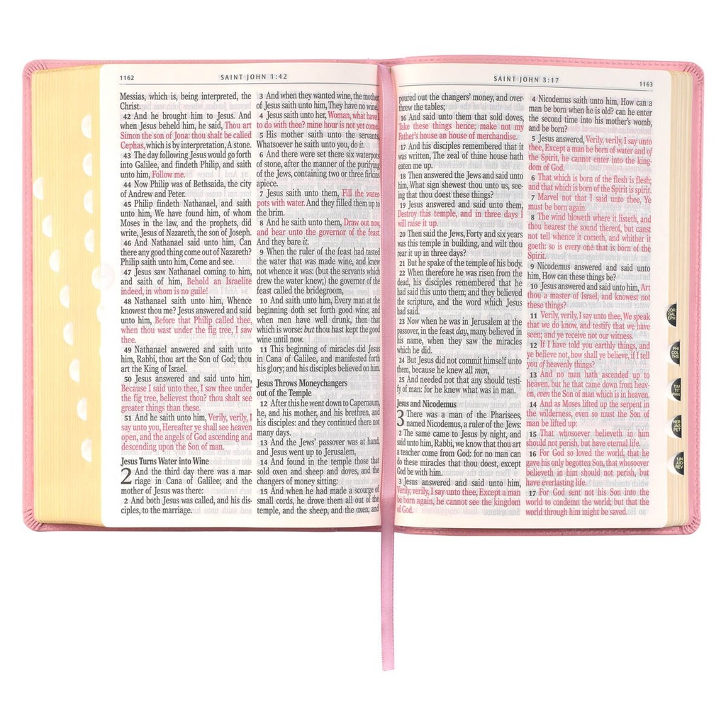 KJV Giant Print Full Size Pink Luxleather