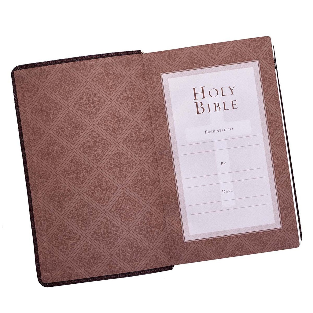 KJV Giant Print Index Dark Brown Faux Leather