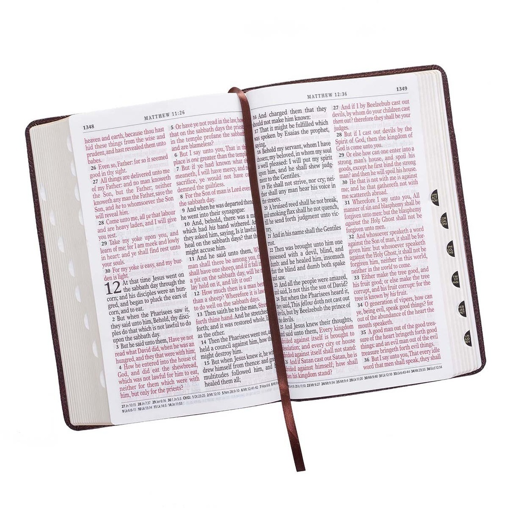 KJV Giant Print Index Dark Brown Faux Leather