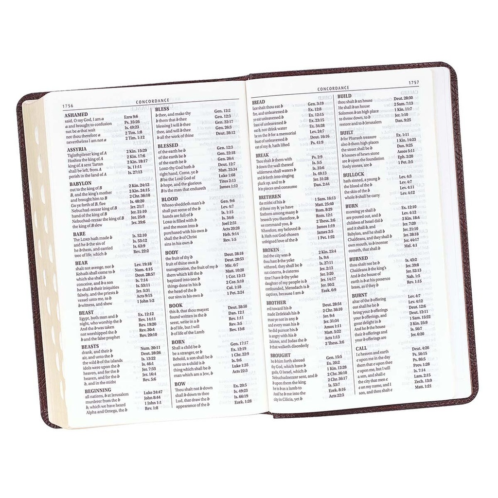KJV Giant Print Index Dark Brown Faux Leather