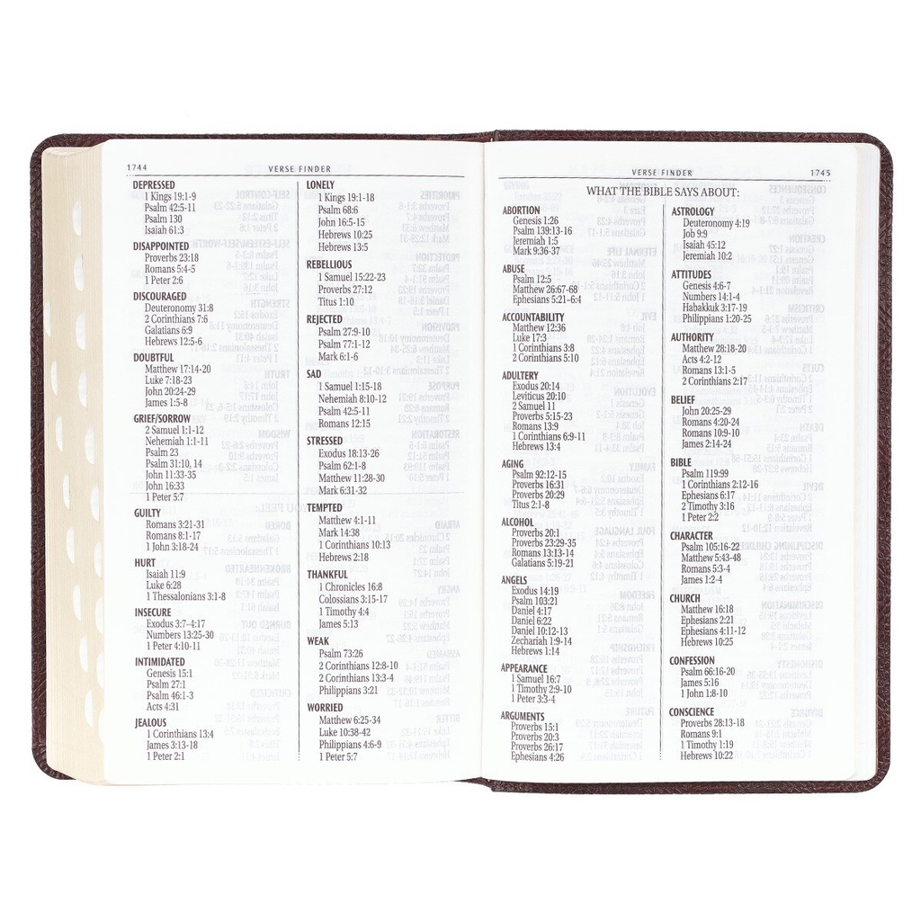 KJV Giant Print Index Dark Brown Faux Leather